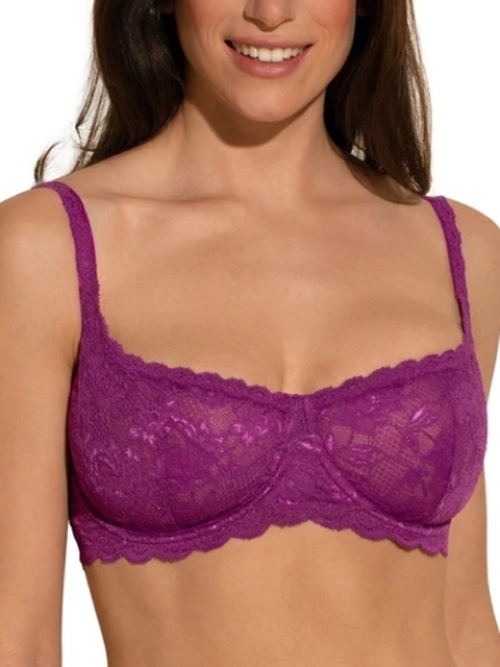 NWT COSABELLA Never Say Never Balconette Bra In Purple Swiss Beet size 34D lace